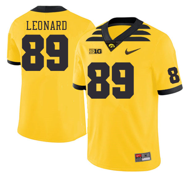 Men #89 C.J. Leonard Iowa Hawkeyes College Football Jerseys Stitched Sale-Gold